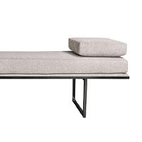 Banco 2 Lugares Galli Linho Bege e Preto 100 cm - 2