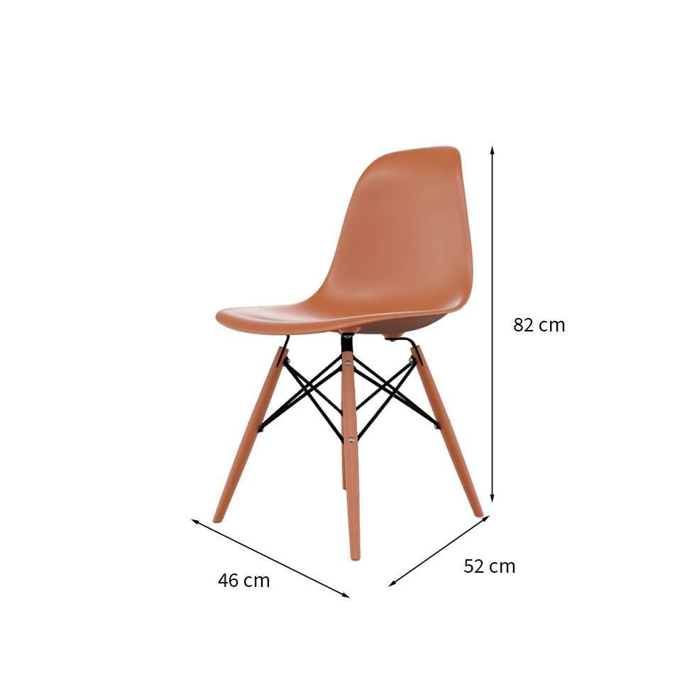 Conjunto com 4 Cadeiras Eames DSW Terracota - 3