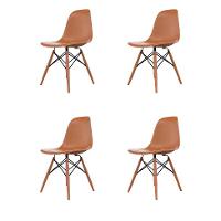 Conjunto com 4 Cadeiras Eames DSW Terracota - 1