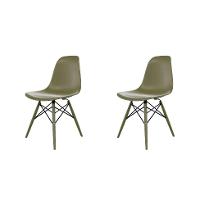 Conjunto com 2 Cadeiras Eames DSW Musgo - 1