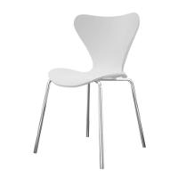 Conjunto com 2 Cadeiras Jacobsen Branco e Cromado - 2