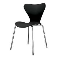 Conjunto com 2 Cadeiras Jacobsen Preto e Cromado - 2