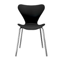 Conjunto com 2 Cadeiras Jacobsen Preto e Cromado