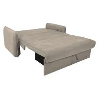Sofá-Cama Casal com Baú 2 Lugares Zaia Suede Bege - 5