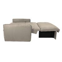 Sofá-Cama Casal com Baú 2 Lugares Zaia Suede Bege - 6