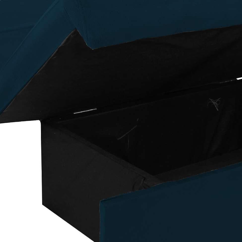 Sofá-Cama Casal com Baú 2 Lugares Zaia Suede Azul - 9