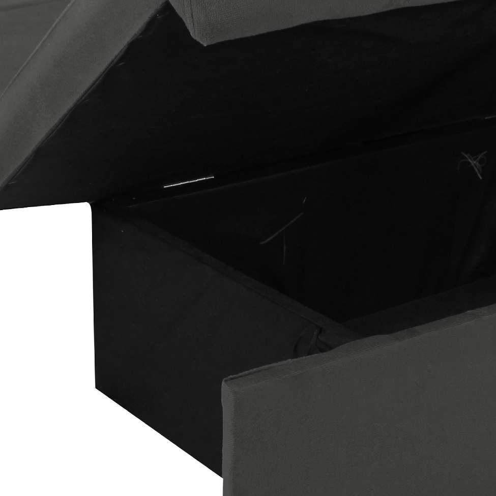 Sofá-Cama Casal com Baú 2 Lugares Zaia Suede Cinza - 8