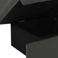 Sofá-Cama Casal com Baú 2 Lugares Zaia Suede Cinza - 8