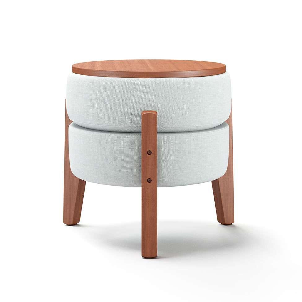 Puff Frapê Linho Cru 47 cm - 2