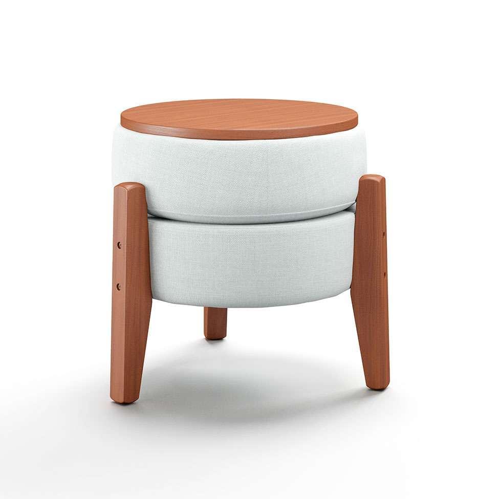 Puff Frapê Linho Cru 47 cm - 4