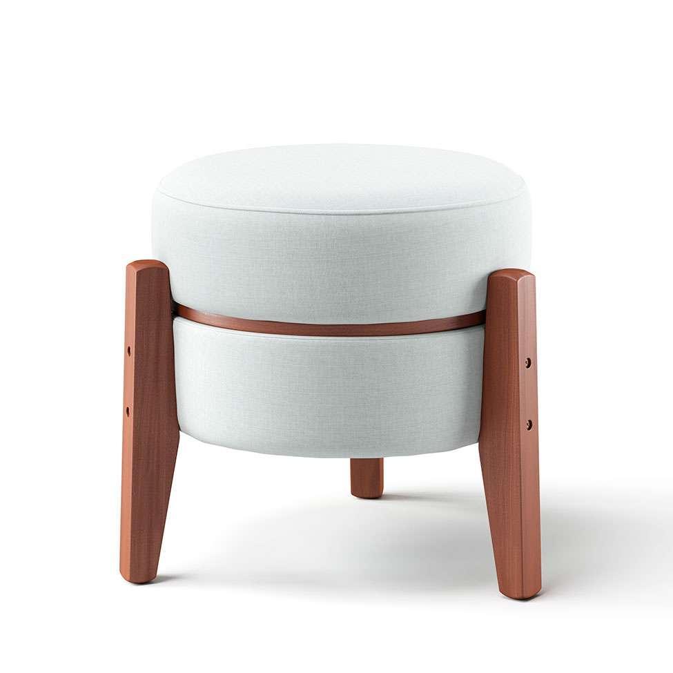 Puff Frapê Linho Cru 47 cm - 6