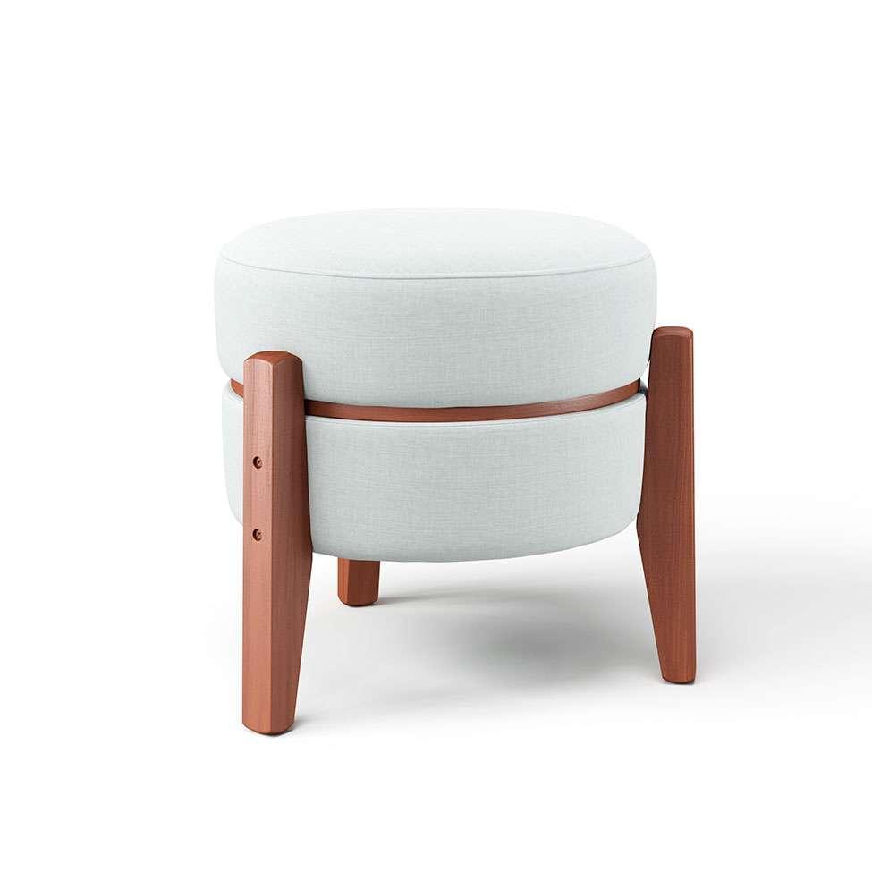 Puff Frapê Linho Cru 47 cm - 8