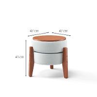 Puff Frapê Linho Cru 47 cm - 3