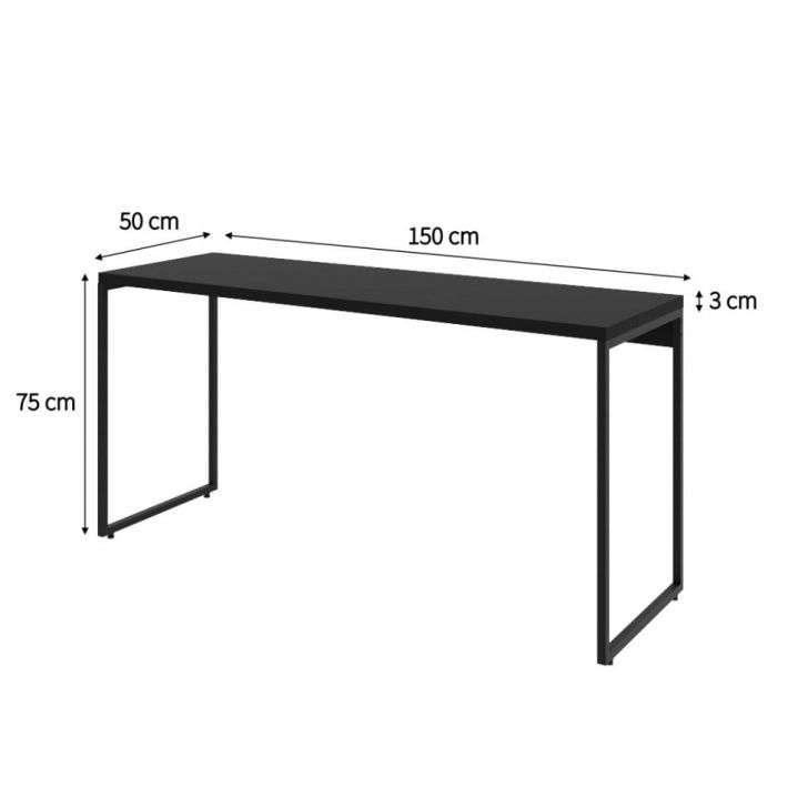 Conjunto de Mesa Studio 150 cm com Cadeira de Escritório Presidente Giratória com Relax Clark Preta e Dourada - 3