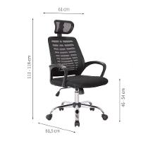 Conjunto de Mesa Studio Carvalho 120 cm com Cadeira de Escritório Diretor Giratória Light Preta - 3