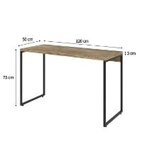 Conjunto de Mesa Studio Carvalho 120 cm com Cadeira de Escritório Diretor Giratória Light Preta