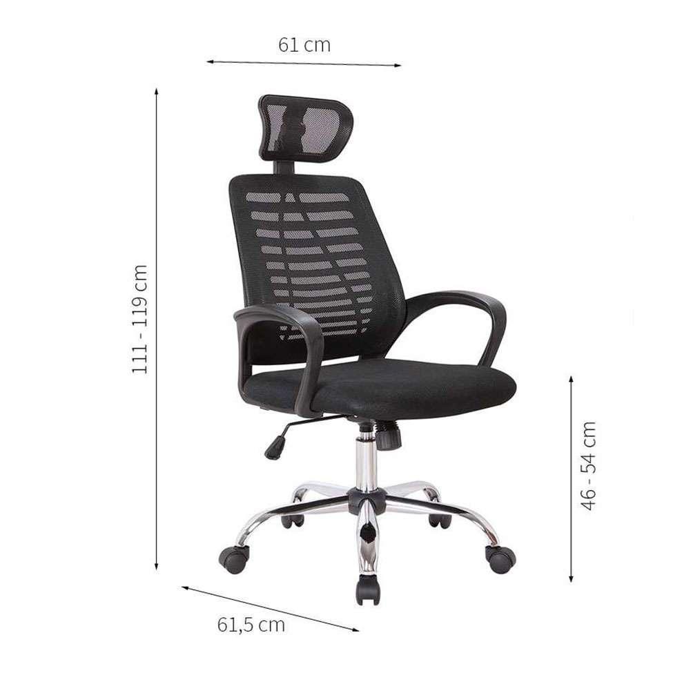 Conjunto de Mesa Studio Nogal 150 cm com Cadeira de Escritório Diretor Giratória Light Preta - 3