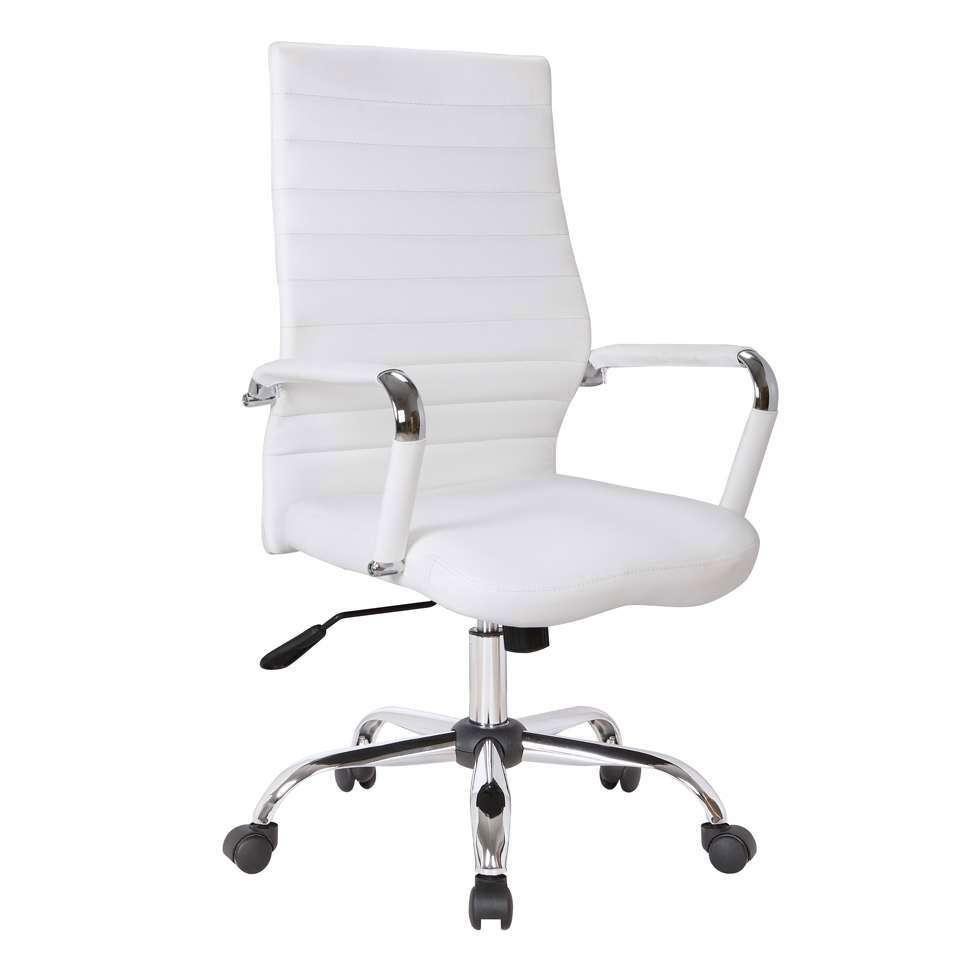 Conjunto de Mesa Studio Preta 150 cm com Cadeira de Escritório Diretor Giratória Cleaner Branca - 2