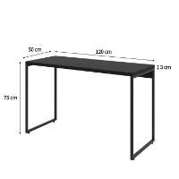 Conjunto de Mesa Studio 120 cm com Cadeira de Escritório Presidente Giratória com Relax Office Plus Preta - 3