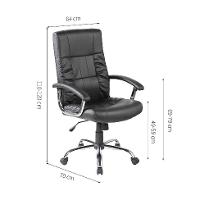 Conjunto de Mesa Studio 150 cm com Cadeira de Escritório Presidente Giratória com Relax Office Plus Preta - 2
