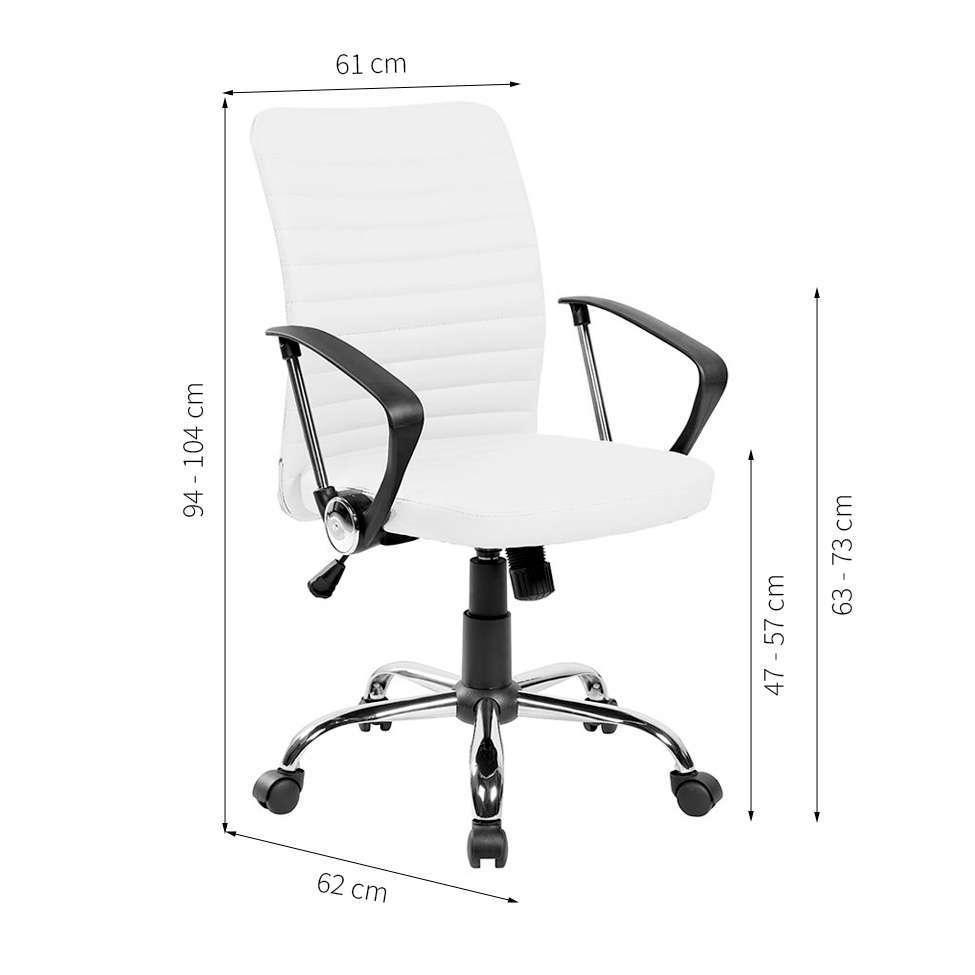 Conjunto de Mesa Studio Preta 150 cm com Cadeira de Escritório Diretor Giratória Oslo Branca - 2