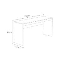 Conjunto de Mesa Marselha Branca com Cadeira de Escritório Presidente Giratória com Relax Clark Preta e Dourada - 3