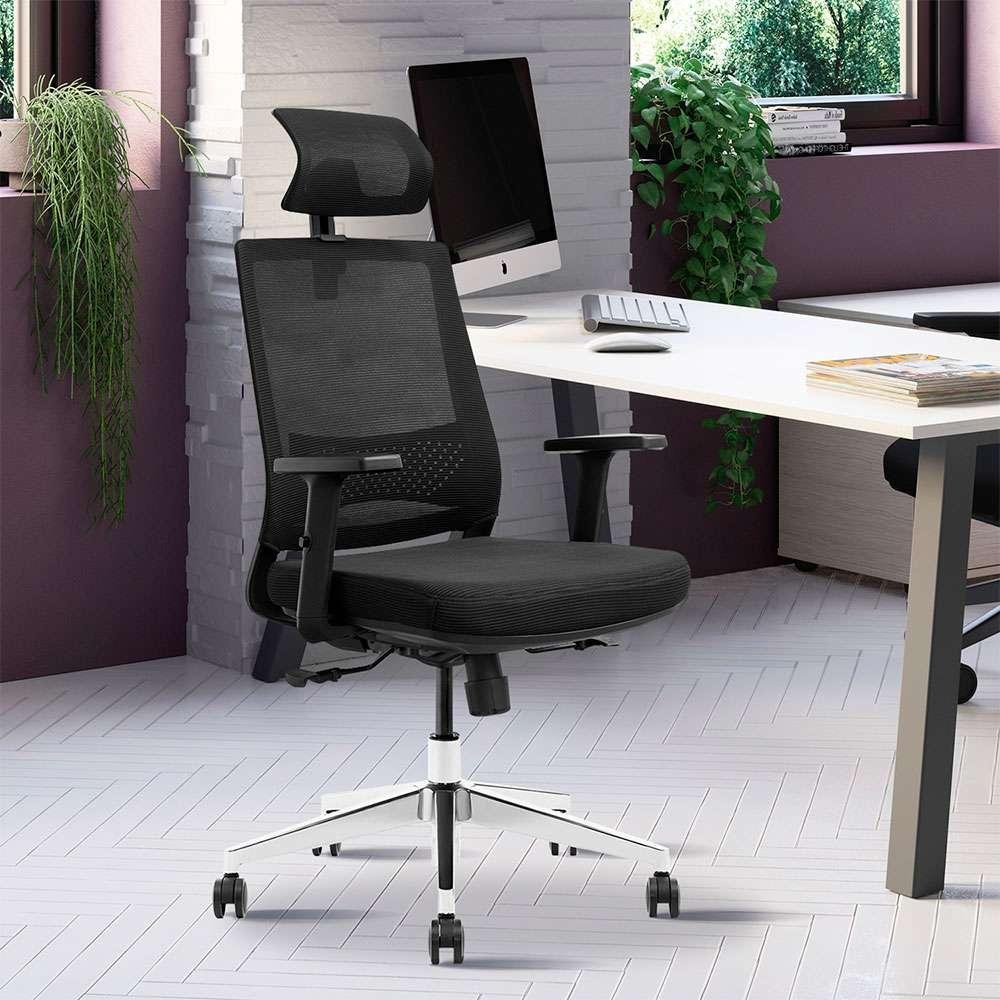 Cadeira de Escritório Presidente Giratória NR17 Unik Preta - 2