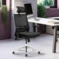 Cadeira de Escritório Presidente Giratória NR17 Unik Preta - 2