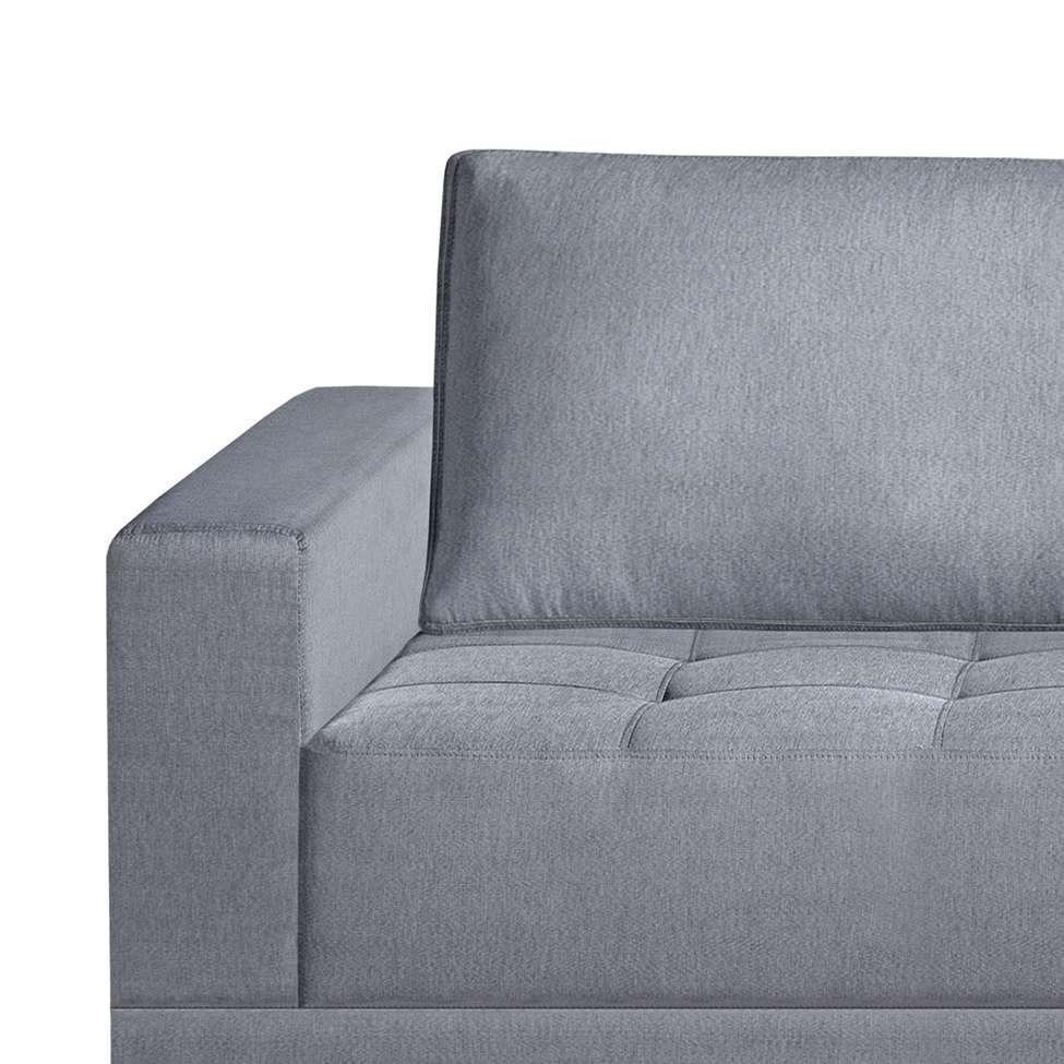 Sofá Plus Volga 4 Lugares Linho Cinza 280 cm - 3