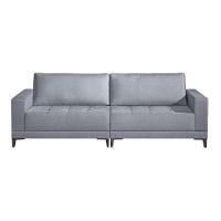 Sofá Plus Volga 4 Lugares Linho Cinza 280 cm - 1