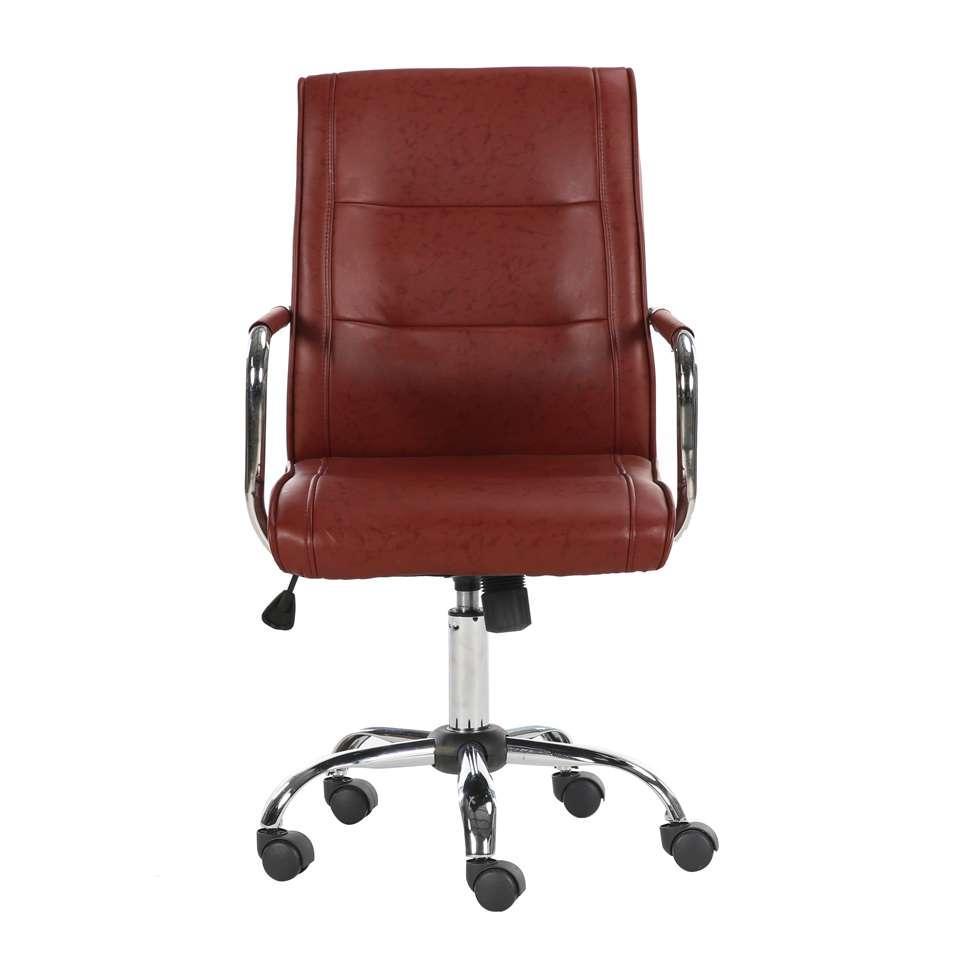 Cadeira de Escritório Secretária Giratória Londres Marrom - 3
