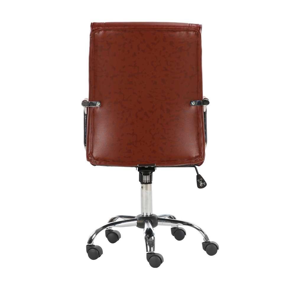 Cadeira de Escritório Secretária Giratória Londres Marrom - 5
