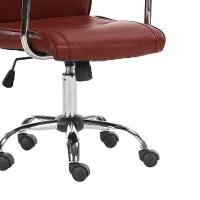 Cadeira de Escritório Secretária Giratória Londres Marrom - 7