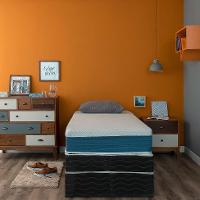 Colchão Solteiro Mola Ensacada Guldi Macio (25x88x188) Azul e Branco - 6