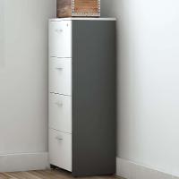 Armário Arquivo New City 4 Gav Pasta Suspensa com Chave Preto & Cinza - 2