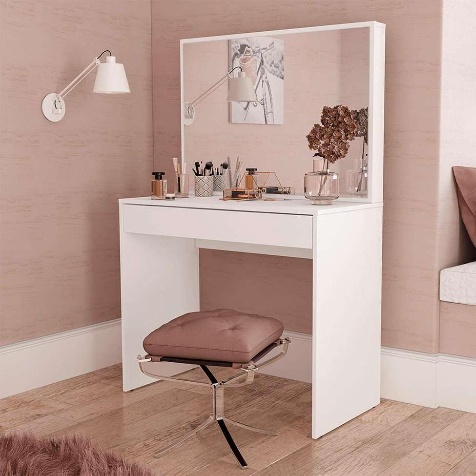 Penteadeira com Espelho Virgínia 1 GV Branca - 2