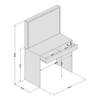 Penteadeira com Espelho Virgínia 1 GV Branca - 7