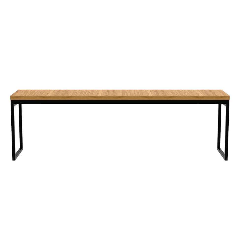 Banco de Jantar 2 Lugares Stanford Amêndoa e Preto 120 cm - 3