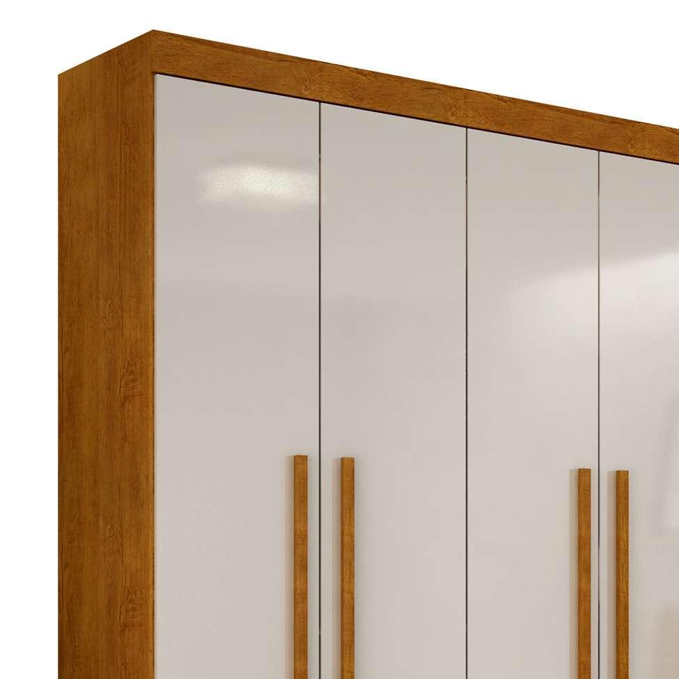Guarda-Roupa Solteiro Malibu 4 PT Imbuia e Off White - 6