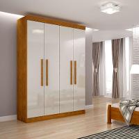 Guarda-Roupa Solteiro Malibu 4 PT Imbuia e Off White - 2