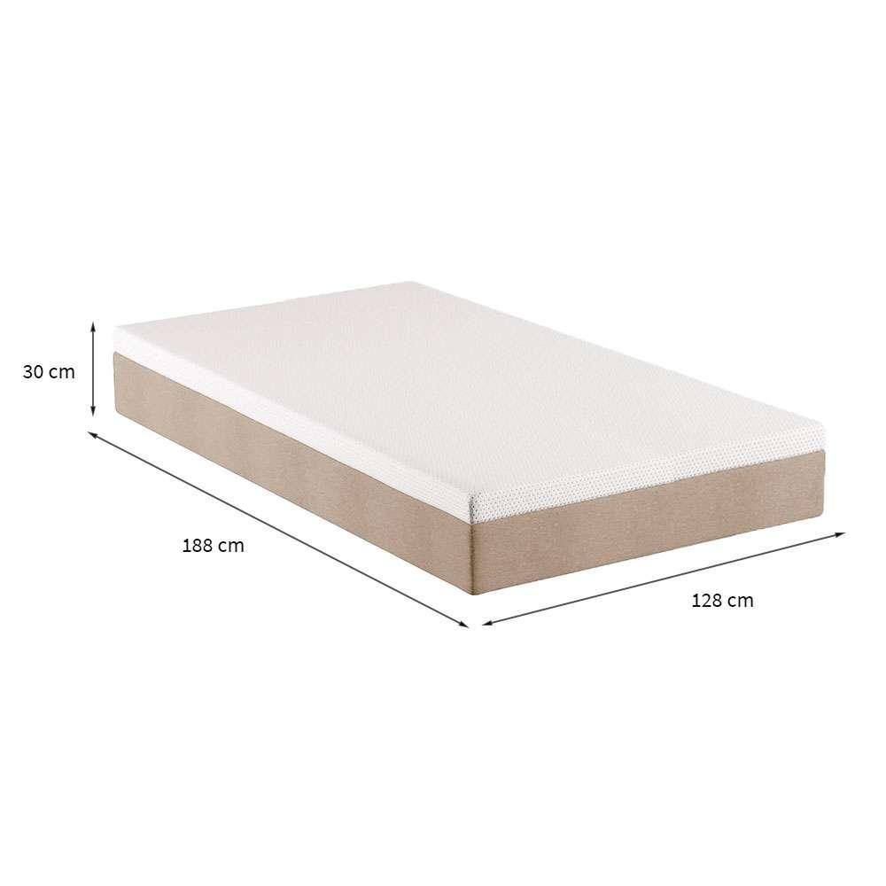 Colchão Viúva Guldi Comfort com Massageador Quântico Quântico Molas Ensacadas (30x128x188) Branco e Bege - 3