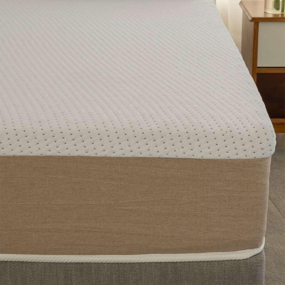 Colchão Viúva Guldi Comfort com Massageador Quântico Quântico Molas Ensacadas (30x128x188) Branco e Bege - 7