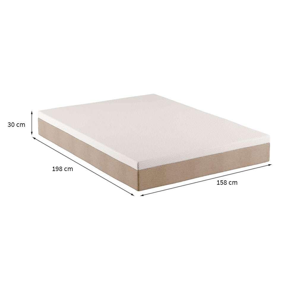 Colchão Queen Guldi Comfort com Massageador Quântico Molas Ensacadas (30x158x198) Branco e Bege - 3