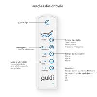 Colchão Solteirão Guldi Comfort com Massageador Quântico Molas Ensacadas (30x96x203) Branco e Bege