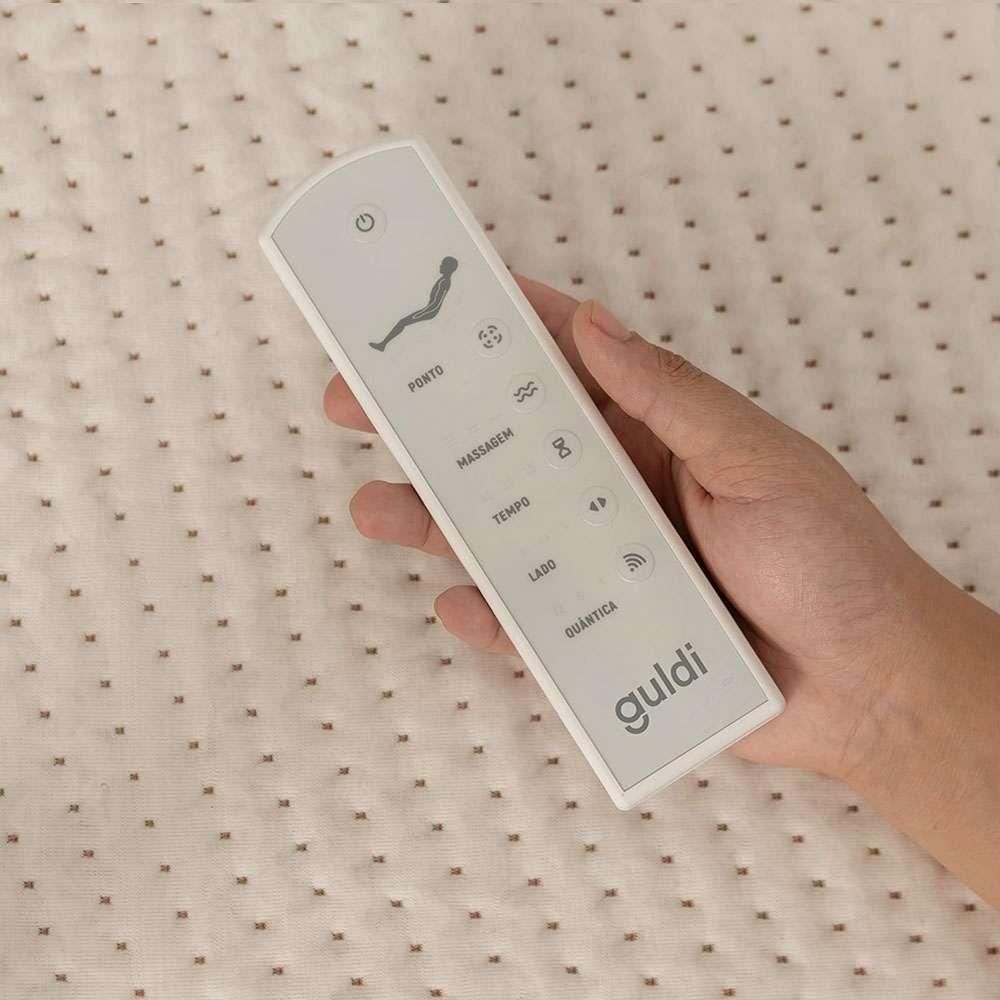 Colchão Solteiro Guldi Comfort com Massageador Quântico Molas Ensacadas (30x88x188) Branco e Bege - 5