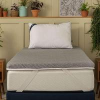 Pillow Top Solteiro Guldi Dream com Espuma D50 Viscoelástica com Alça (5x88x188) Branco e Cinza - 9