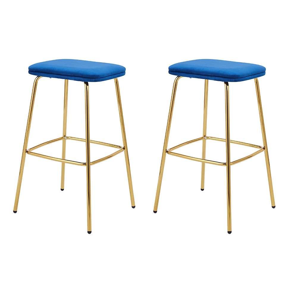 Conjunto com 2 Banquetas Connie Azul Escuro - 1