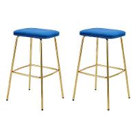 Conjunto com 2 Banquetas Connie Azul Escuro - 1