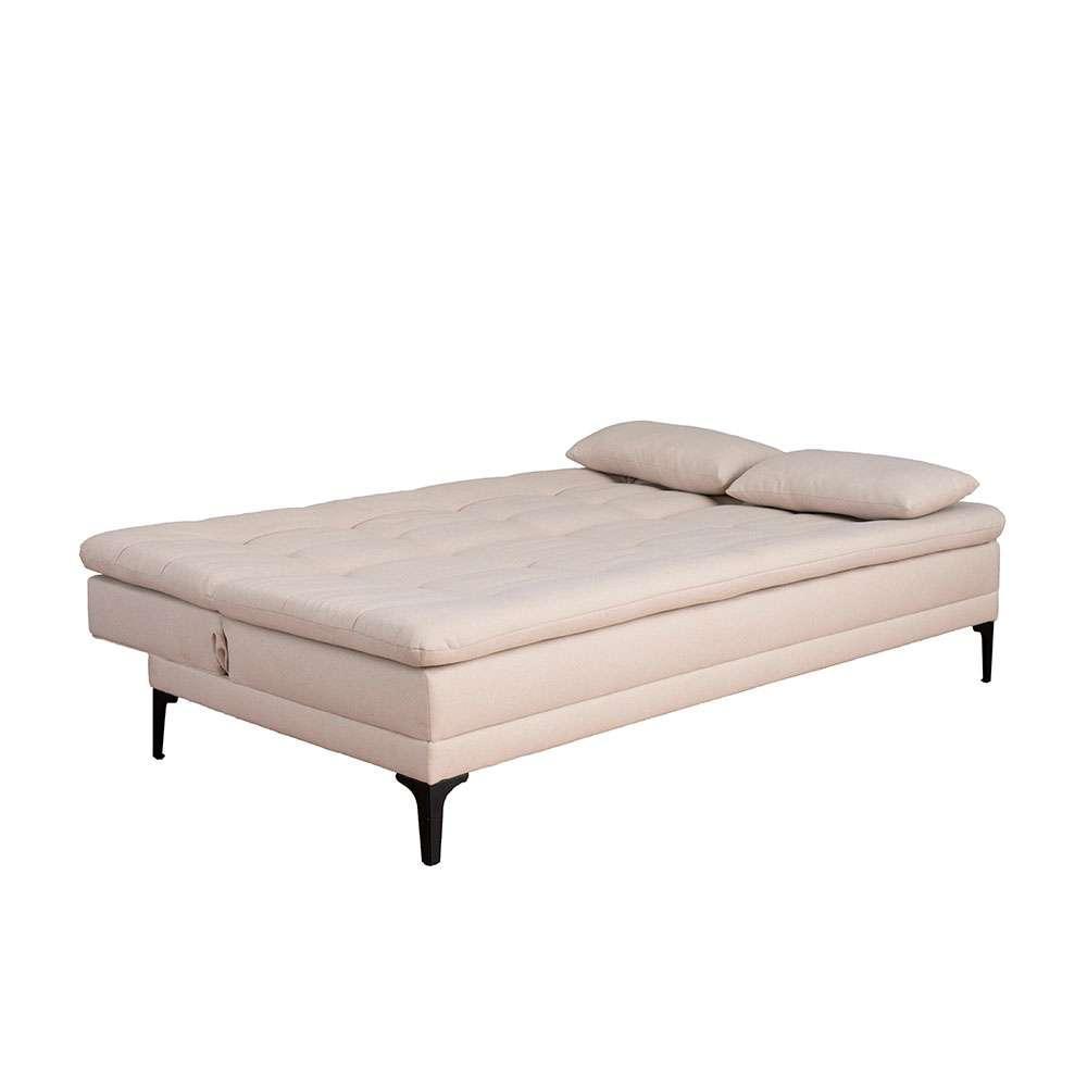 Sofá-Cama Casal 3 Lugares Prince Linho Bege - 4