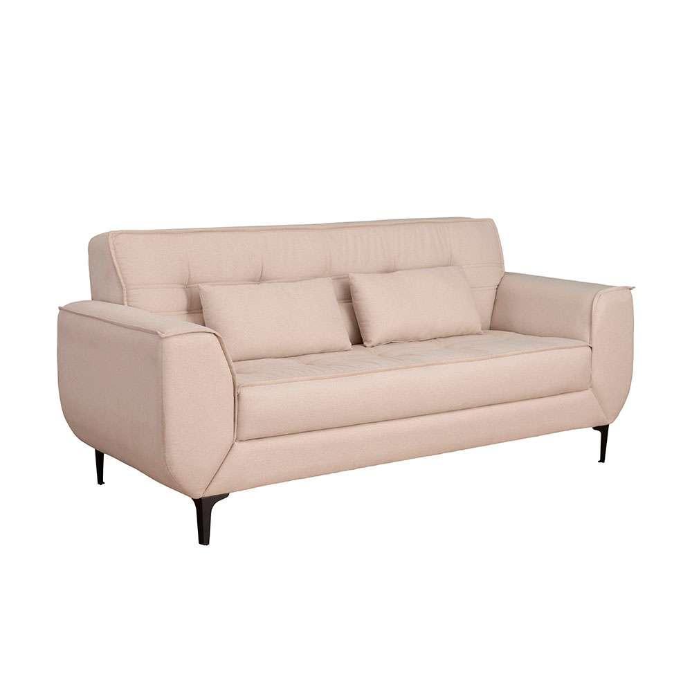 Sofá 3 Lugares Piacenza Linho Bege 202 cm - 2